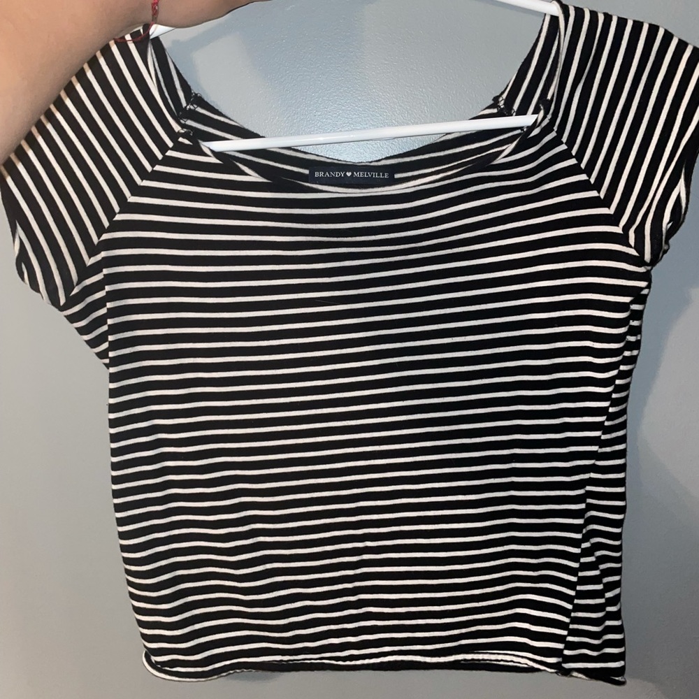 Black and white striped top from brandy melville